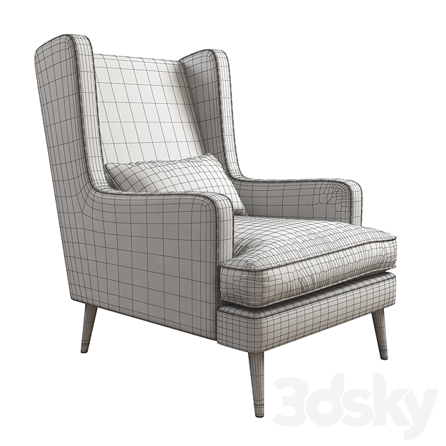 Armchair Dantone Malta 3DSMax File - thumbnail 3