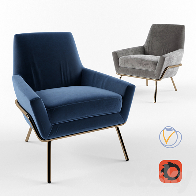 Armchair Deephouse Amsterdam 3DSMax File - thumbnail 1