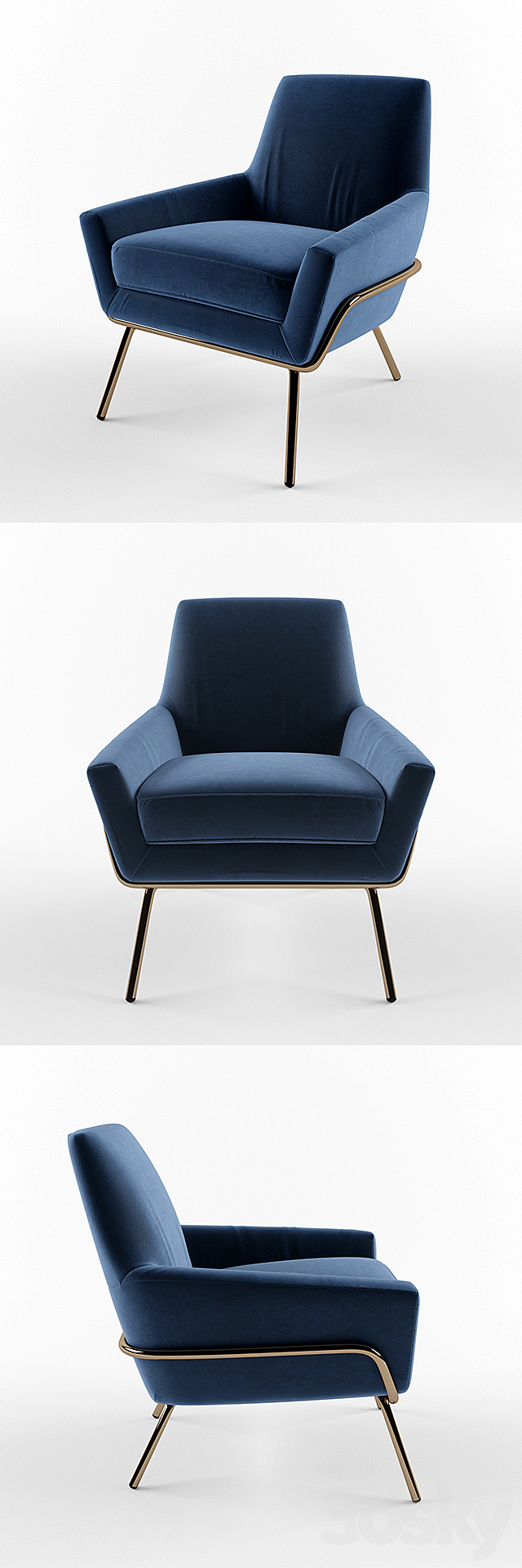 Armchair Deephouse Amsterdam 3DSMax File - thumbnail 2