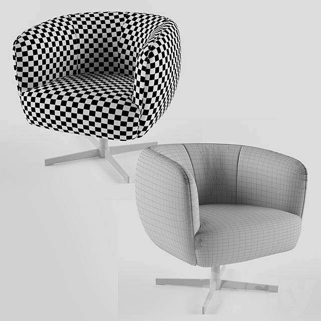 Armchair Deephouse Bonneville 3ds Max - thumbnail 3