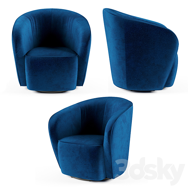 Armchair Deephouse Megeve 3DS Max Model - thumbnail 2