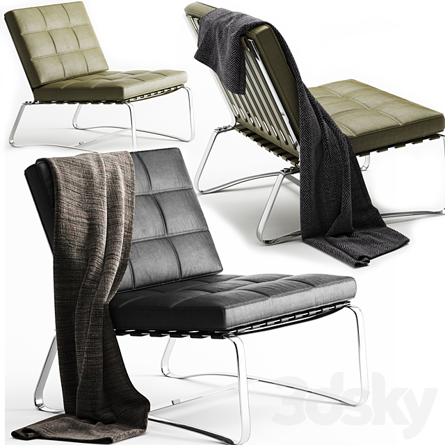 Armchair Delaunay Quit Minotti 3ds Max - thumbnail 1