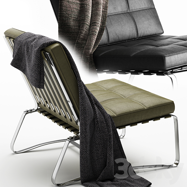 Armchair Delaunay Quit Minotti 3ds Max - thumbnail 2