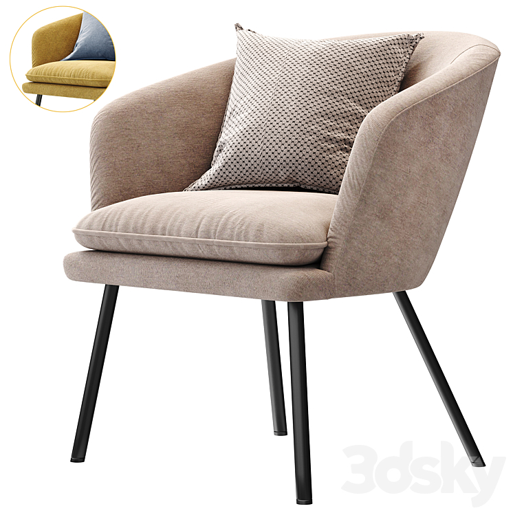 Armchair Dexter from STOOLGROUP 3DS Max Model - thumbnail 1