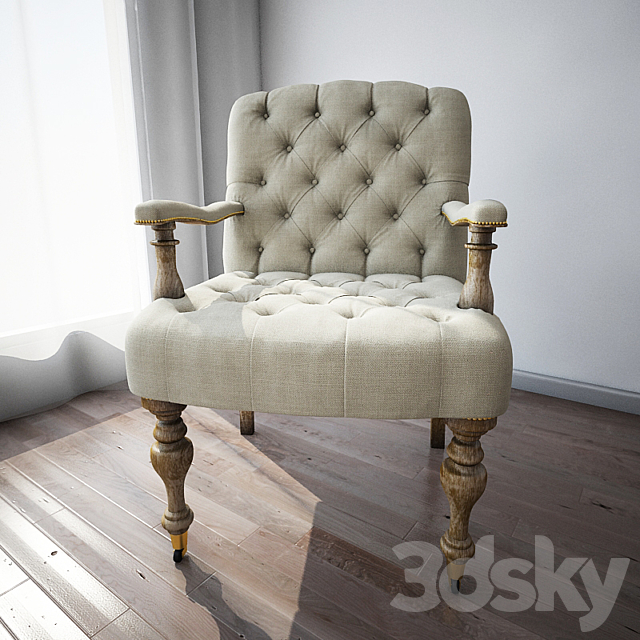 Armchair dialma_brown 3ds Max - thumbnail 1