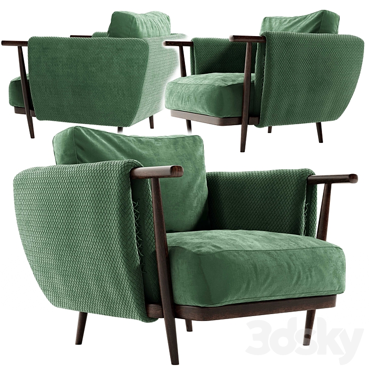 Armchair DIANA ULIVI 3DS Max - thumbnail 1