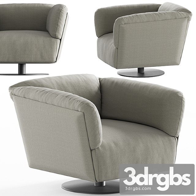 Armchair ditre italia kailua 3dsmax Download - thumbnail 1