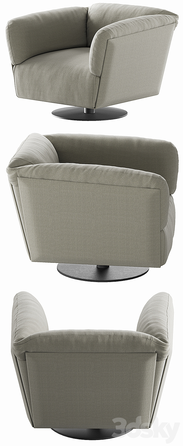 Armchair Ditre Italia Kailua 3DSMax File - thumbnail 2