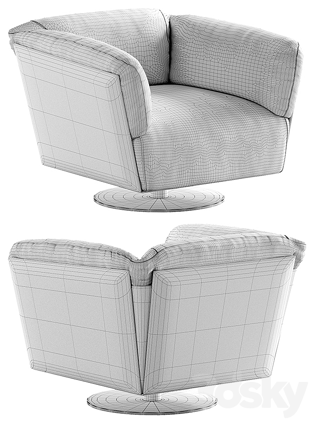 Armchair Ditre Italia Kailua 3DSMax File - thumbnail 3