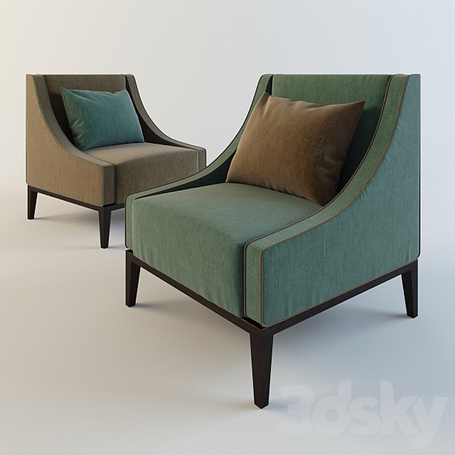 Armchair Domingo Salotti. Sikka chair 3DSMax File - thumbnail 2