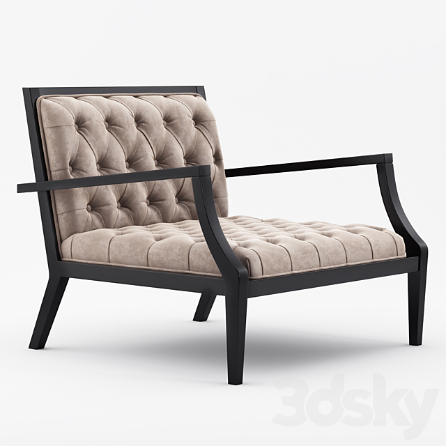 Armchair Dona Vittoria Frigerio by Frigerio Poltrone e Divani 2015 VF6310B 3DSMax File - thumbnail 1