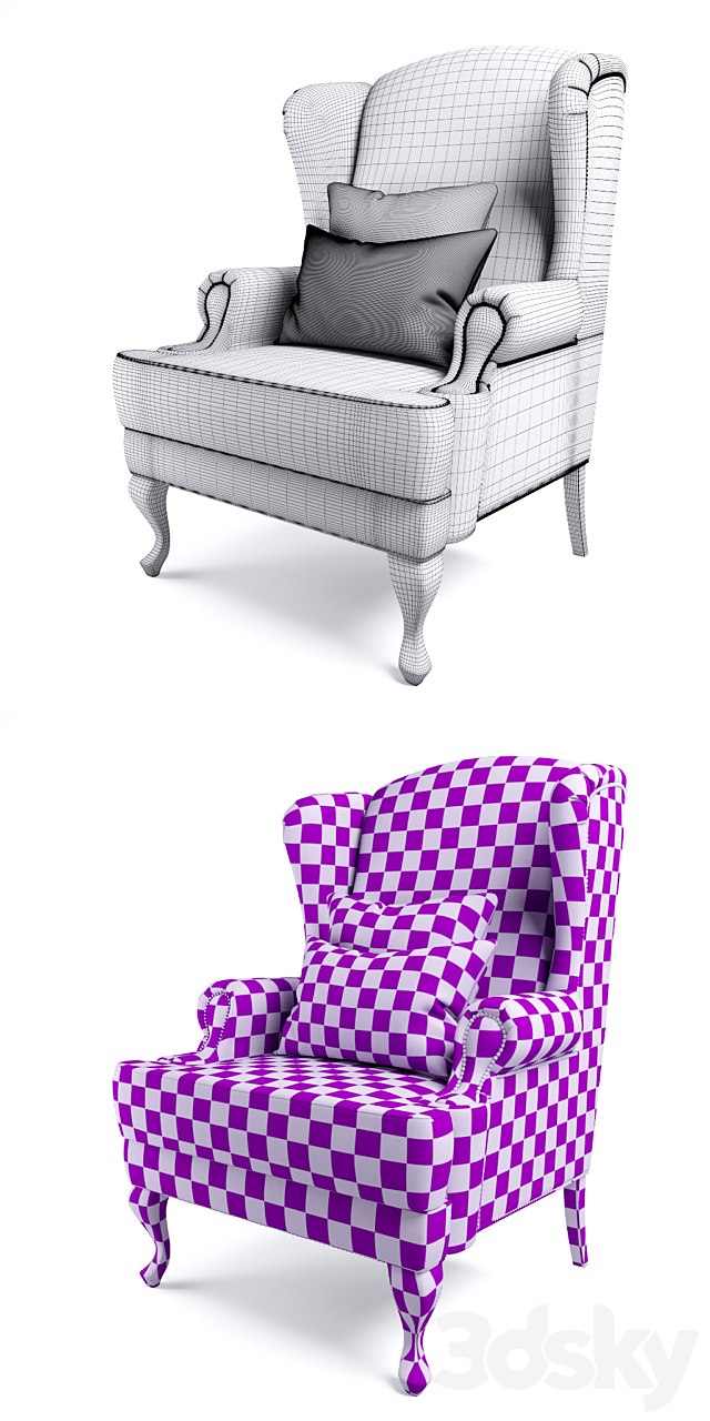 Armchair DUART Z45 3DSMax File - thumbnail 3