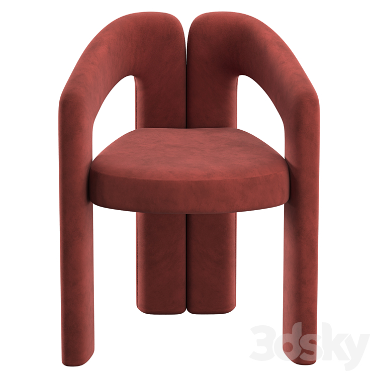 Armchair Dudet by Cassina 3DS Max - thumbnail 1