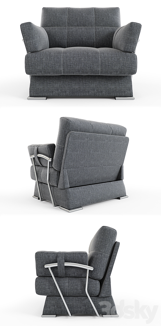 armchair Dudinka 3ds Max - thumbnail 2