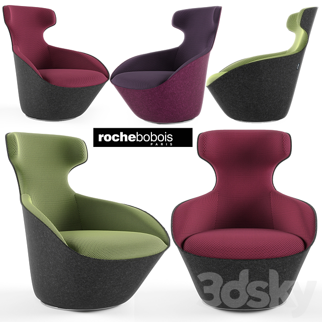 Armchair EDITO LOUNGE PIVOTING ARMCHAIR 3ds Max - thumbnail 1