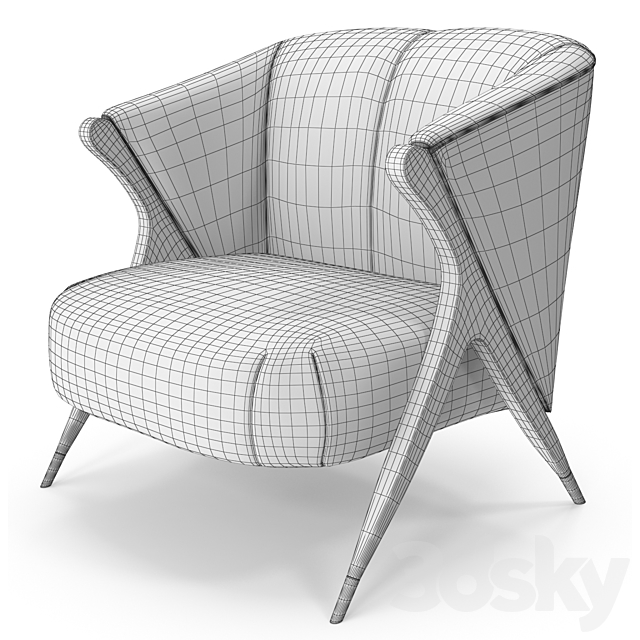 ARMCHAIR EICHHOLTZ 112017 PAVONE 3DSMax File - thumbnail 3