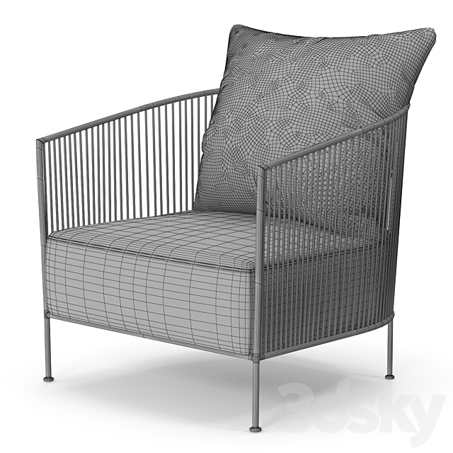 ARMCHAIR EICHHOLTZ 112038 KNOX 3DS Max Model - thumbnail 3