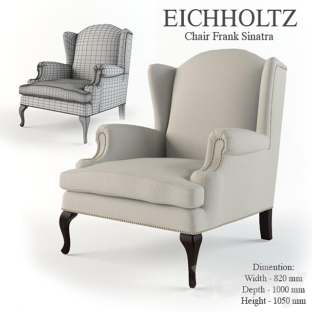 Armchair Eichholtz Chair Frank Sinatra 3DSMax File - thumbnail 1