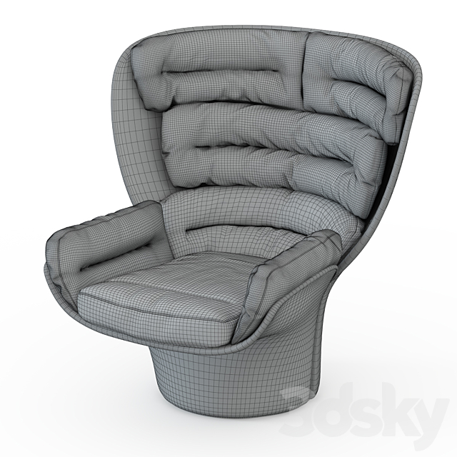 Armchair Elda-Longhi 3DSMax File - thumbnail 2