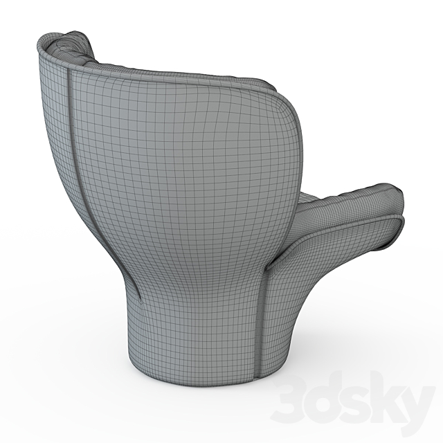 Armchair Elda-Longhi 3DSMax File - thumbnail 3