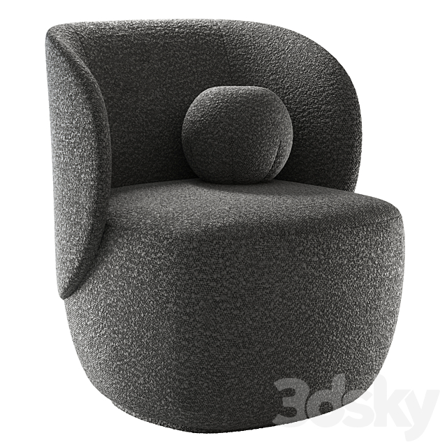 Armchair Ellipse E5.1 3DS Max Model - thumbnail 2