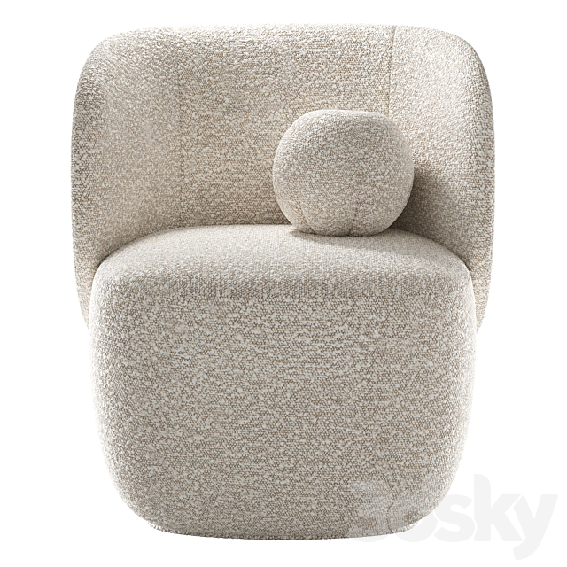 Armchair Ellipse E5.1 3DS Max Model - thumbnail 3