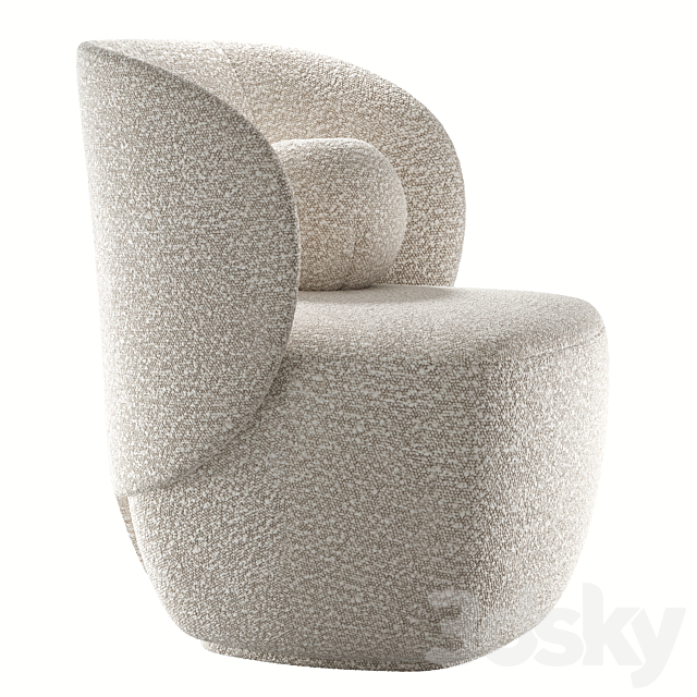 Armchair Ellipse E5.1 3DS Max Model - thumbnail 4