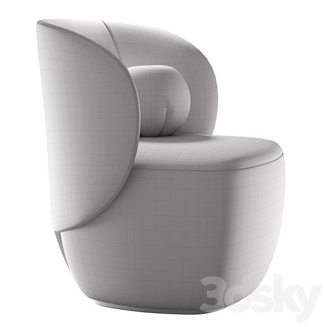 Armchair Ellipse E5.1 3DS Max Model - thumbnail 7