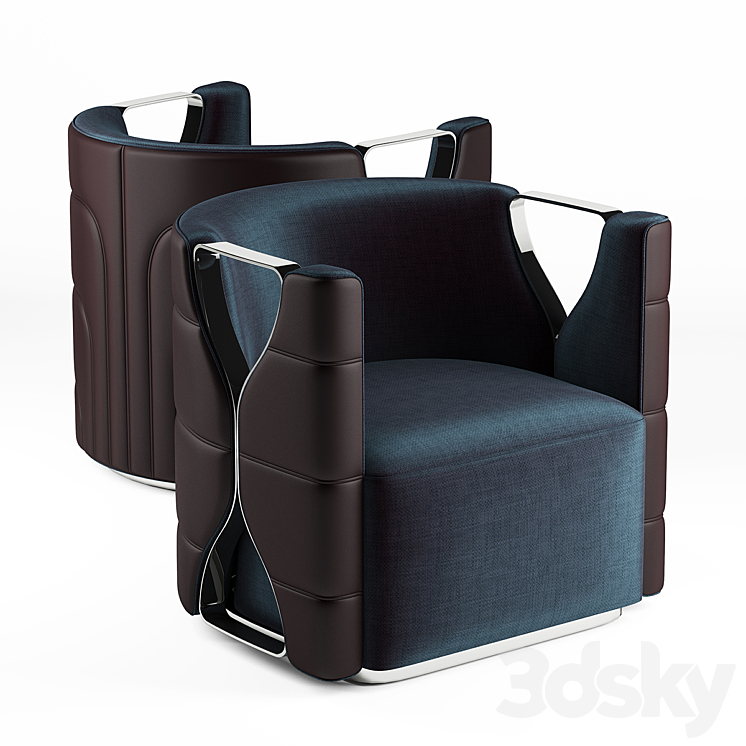 Armchair elve luxury 3DS Max - thumbnail 2