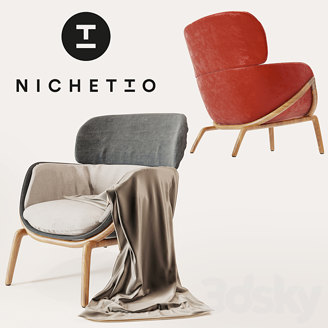 Armchair ELYSIA LOUNGE by Nichetto 3DSMax File - thumbnail 1