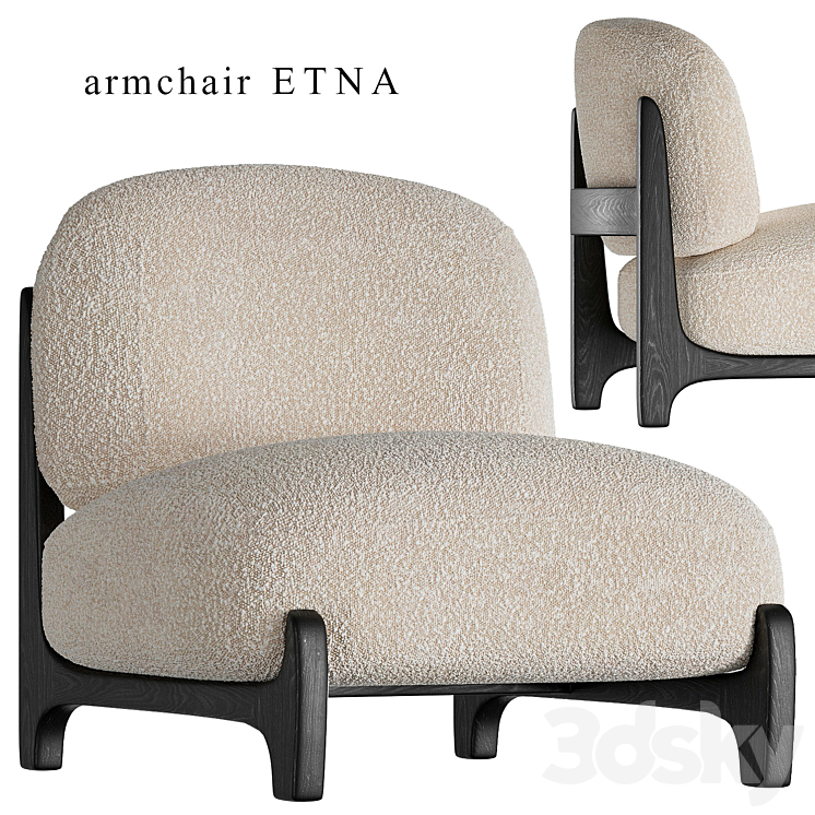 Armchair ETNA by Corner design 3DS Max Model - thumbnail 1