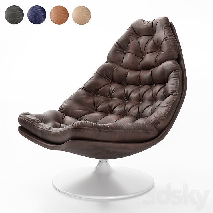 Armchair F588 (Studio TK) 3DS Max Model - thumbnail 1