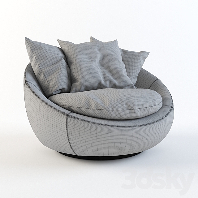 Armchair Fabbrica Kiss 3DSMax File - thumbnail 3