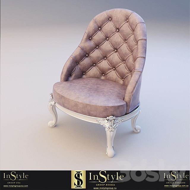 Armchair FABERGE 3ds Max - thumbnail 1