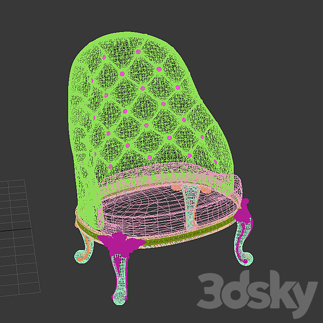 Armchair FABERGE 3ds Max - thumbnail 2