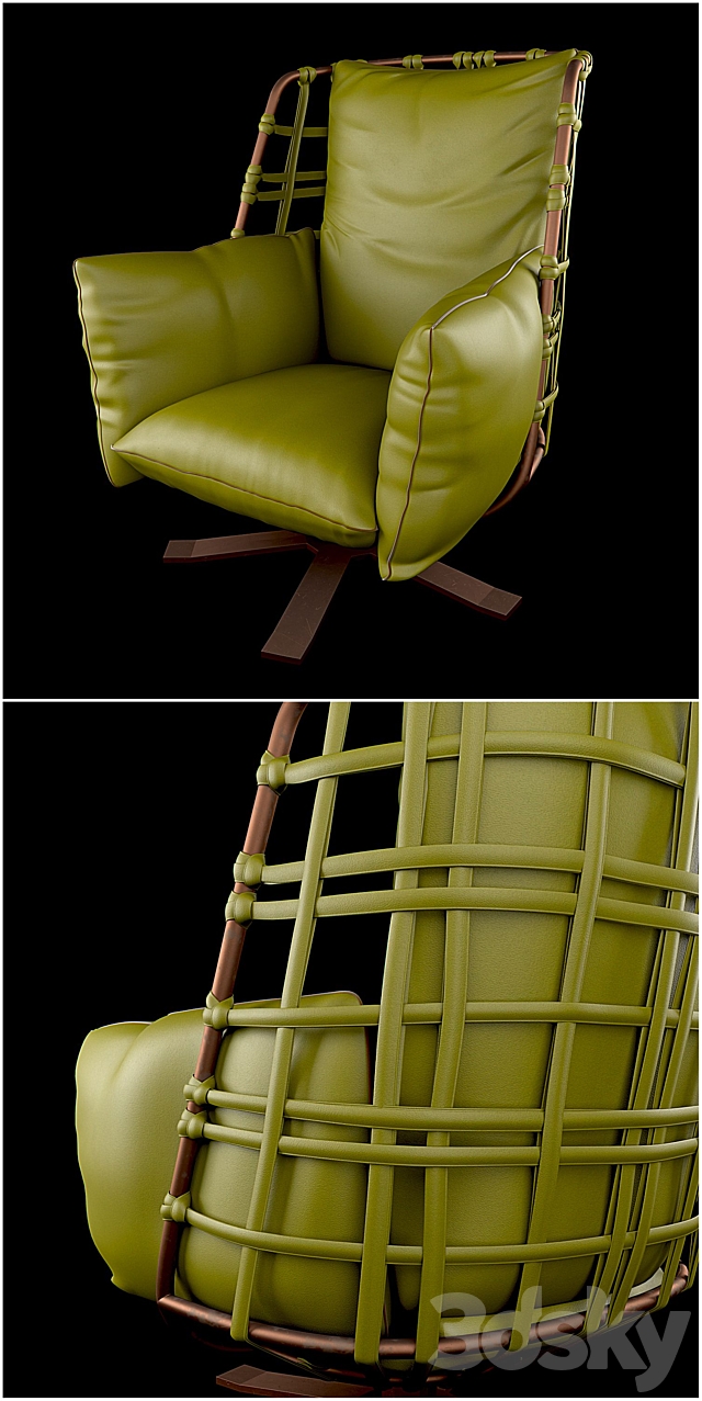 Armchair factory GAMMA collection DANDY HOME COCOON 3DS Max Model - thumbnail 2