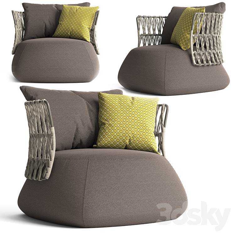 Armchair Fat-Sofa Outdoor FA91B 3DS Max - thumbnail 1