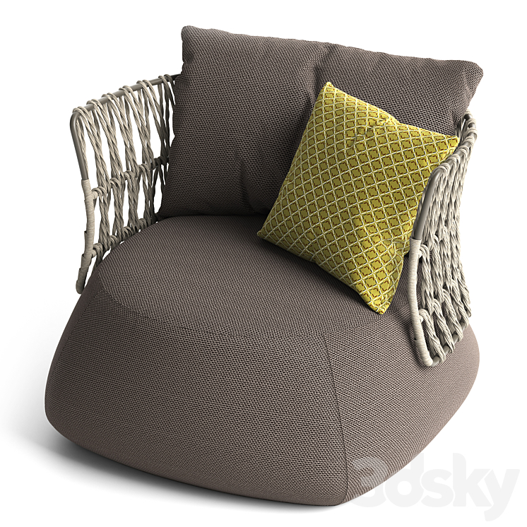 Armchair Fat-Sofa Outdoor FA91B 3DS Max - thumbnail 2