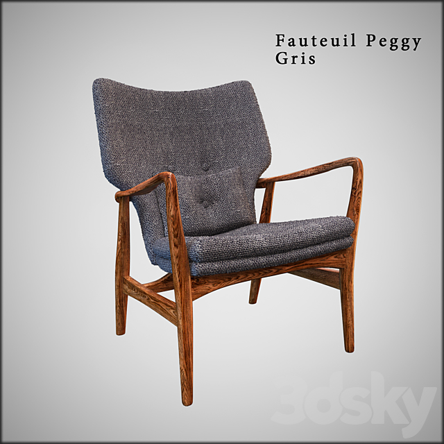 Armchair Fauteuil Peggy 3DSMax File - thumbnail 1