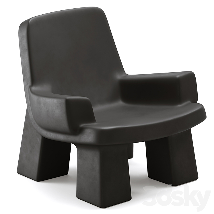 Armchair Faye Toogood Fudge Chair 3DS Max - thumbnail 2