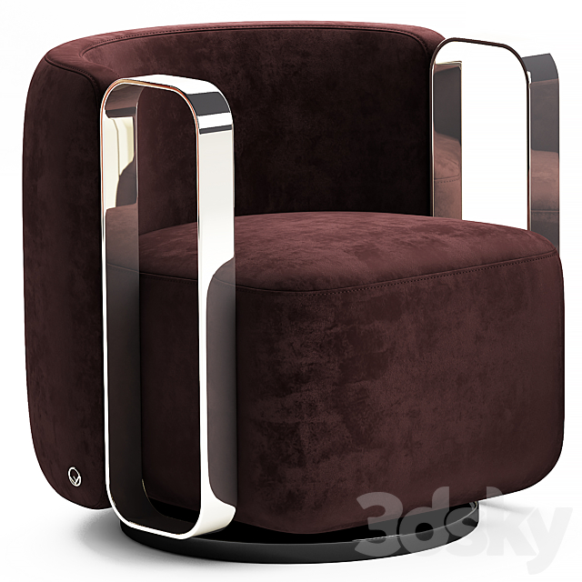 Armchair fendi casa 3DS Max Model - thumbnail 4