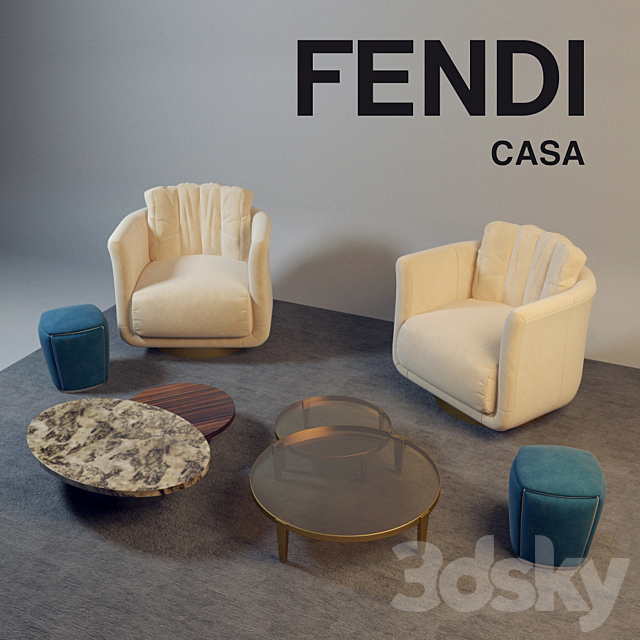 Armchair Fendi Casa Artu 3DSMax File - thumbnail 1