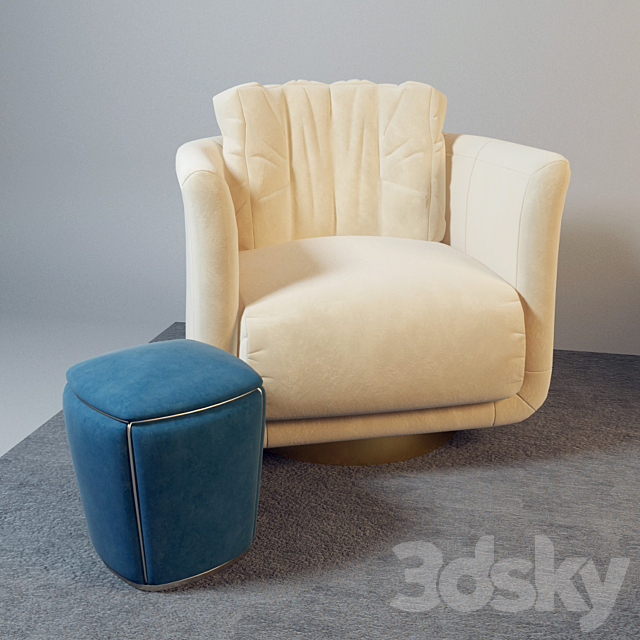 Armchair Fendi Casa Artu 3DSMax File - thumbnail 2