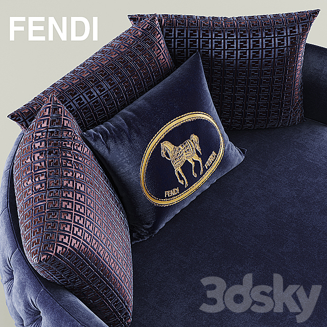 Armchair Fendi Casa Efea Capitonne 3DSMax File - thumbnail 2