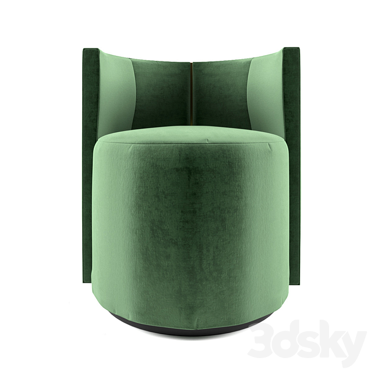 Armchair Fendi casa LouLou 3DS Max - thumbnail 2