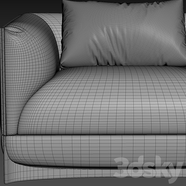 Armchair foscari visionnaire 3DS Max Model - thumbnail 3