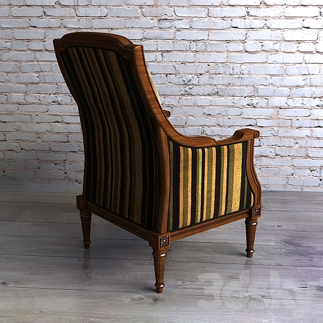 Armchair FRANCESCO MOLON P47 3DS Max Model - thumbnail 2