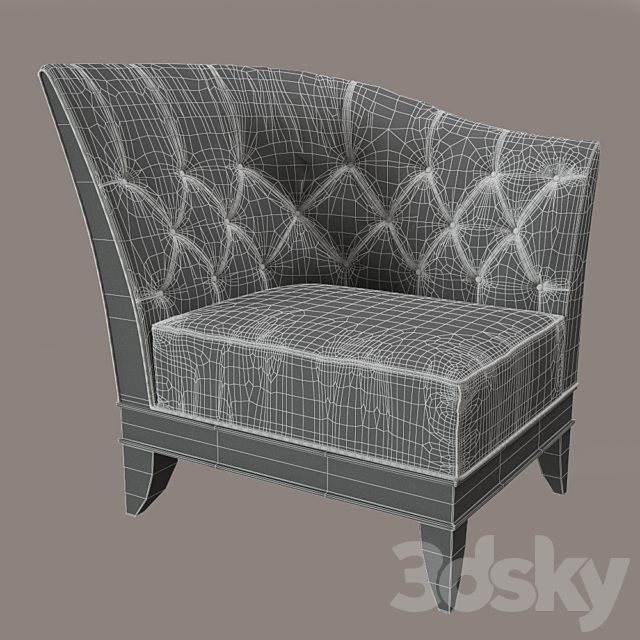 Armchair Fratelli Barri 3ds Max - thumbnail 3