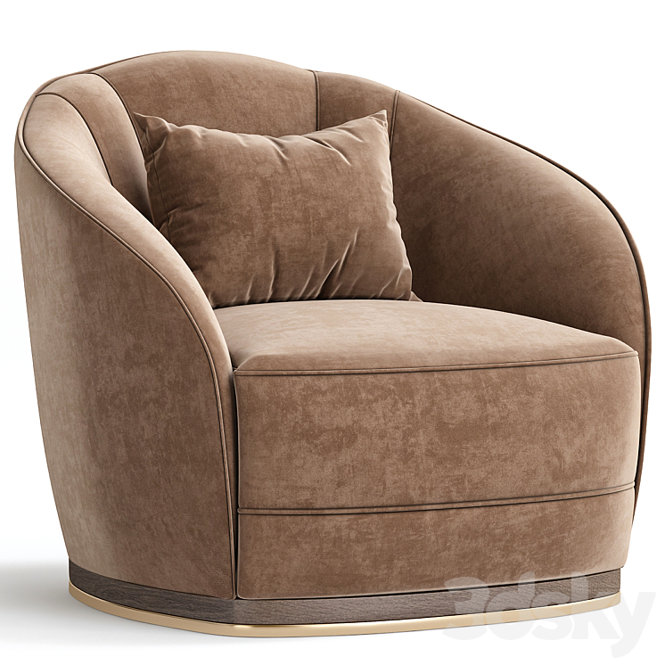 Armchair Frato SAMARA 3DS Max Model - thumbnail 1