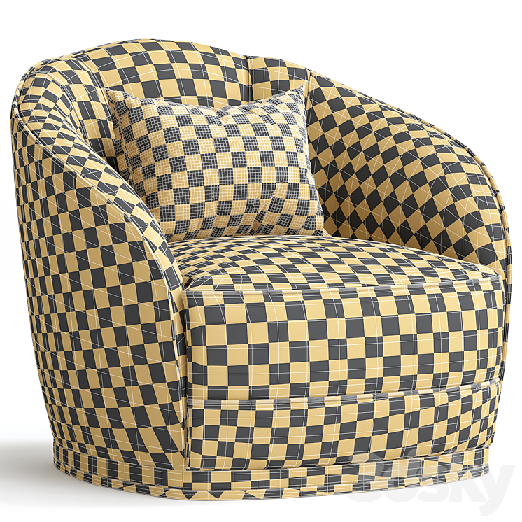 Armchair Frato SAMARA 3DS Max Model - thumbnail 2